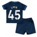 Tanie Strój piłkarski Chelsea Romeo Lavia #45 Koszulka Wyjazdowej dla dziecięce 2023-24 Krótkie Rękawy (+ szorty)